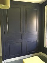 Chambre bleue, portes de placard
